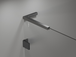 Mexen Lunar L bath screen 2-panel left 100 x 150 cm, transparent, brushed gun gray - 897L-100-100-66-00-L