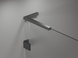 Mexen Lunar L 2-winged Left Bathtub Screen 110 x 150 cm, Transparent, Gun Gray Brushed - 897L-110-100-66-00-L