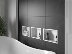Mexen X-Wall-R shower niche with flange 30 x 20 cm, White - 1920302010