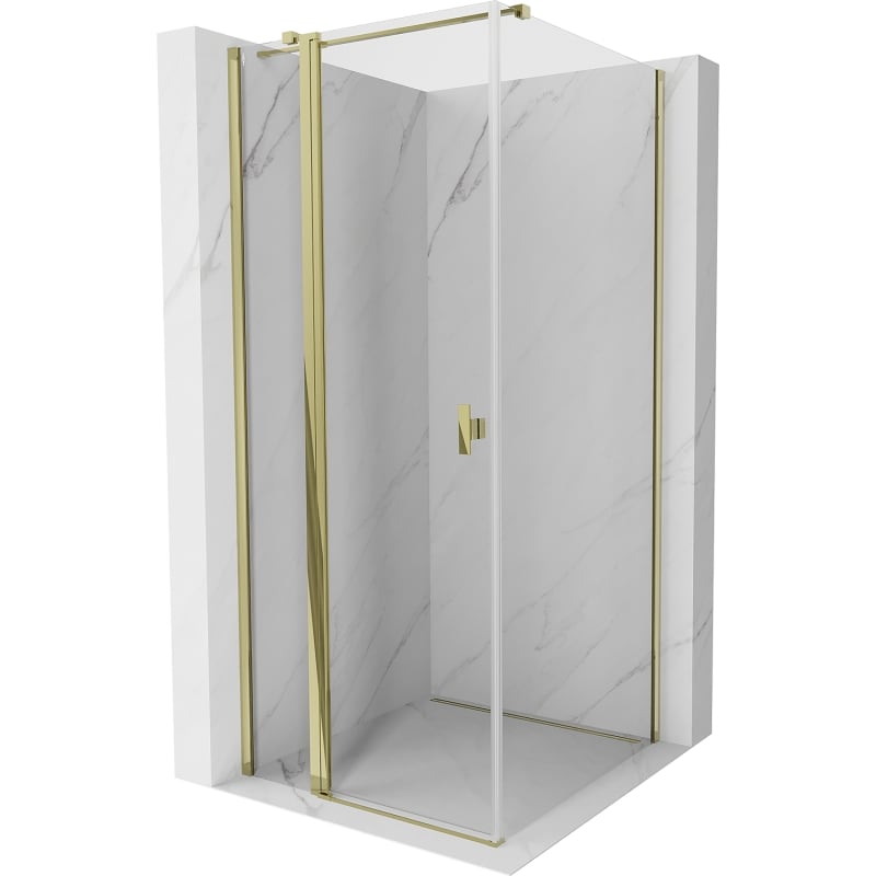Mexen Mist T shower enclosure hinged 75 x 75 cm, transparent, gold - 8A4T-075-075-50-00