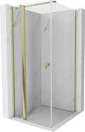 Mexen Mist T 75 x 75 cm Hinged Shower Enclosure, Transparent, Gold - 8A4T-075-075-50-00