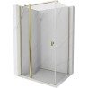 Mexen Mist T pivot shower enclosure 75 x 80 cm, transparent, gold - 8A4T-075-080-50-00