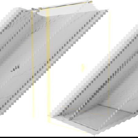 Mexen Mist T Hinged Shower Enclosure 115 x 80 cm, Transparent, Gold - 8A4T-115-080-50-00