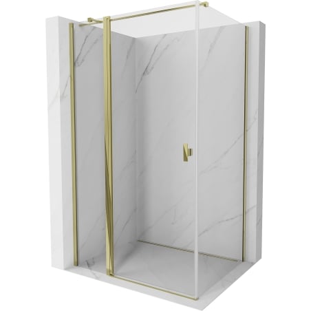 Mexen Mist T Shower Enclosure Hinged 75 x 90 cm, Transparent, Gold - 8A4T-075-090-50-00