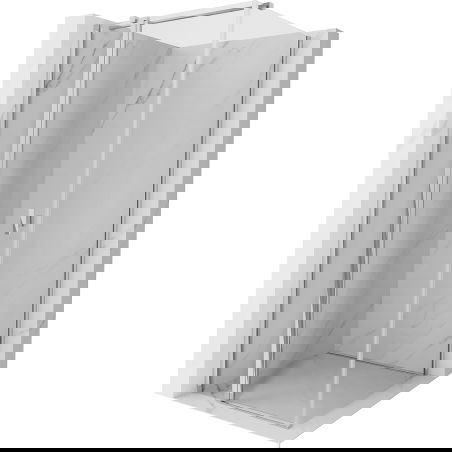 Mexen Mist T pivot shower cabin 95 x 95 cm, transparent, chrome - 8A4T-095-095-01-00