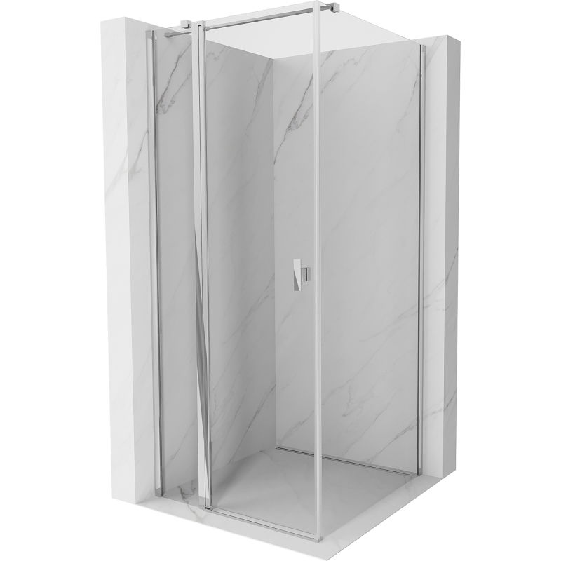 Mexen Mist T hinged shower enclosure 100 x 100 cm, transparent, chrome - 8A4T-100-100-01-00