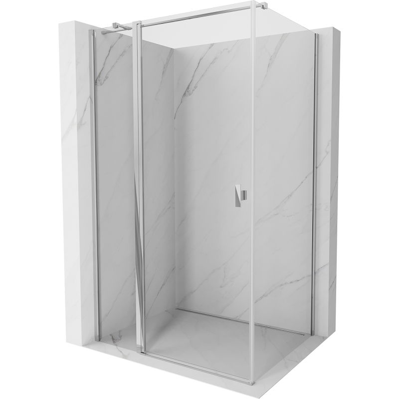 Mexen Mist T pivot shower enclosure 100 x 110 cm, transparent, chrome - 8A4T-100-110-01-00