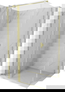 Mexen Mist T hinged shower enclosure 90 x 70 cm, transparent, brushed gold - 8A4T-090-070-55-00