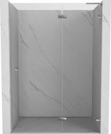 Mexen Lunar L Right Hinged Shower Door 140 cm, Transparent, Chrome - 834L-140-000-01-00-P