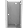 Mexen Lunar L right-hand hinged shower door 90 cm, transparent, white - 834L-090-000-20-00-P