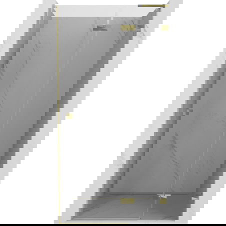 Mexen Lunar L shower doors, hinged right 80 cm, transparent, gold - 834L-080-000-50-00-P