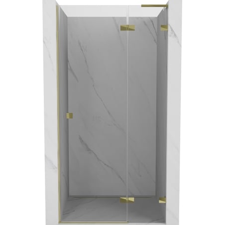 Mexen Lunar L right-hinged shower door 115 cm, transparent, gold - 834L-115-000-50-00-P