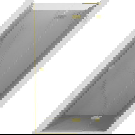 Mexen Lunar L right-hinged shower door 100 cm, transparent, brushed gold - 834L-100-000-55-00-P