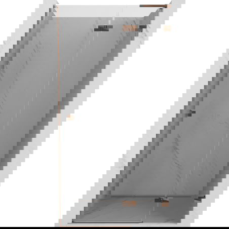 Mexen Lunar L right-hand side shower door 85 cm, transparent, rose gold - 834L-085-000-60-00-P