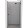 Mexen Lunar L right-hinged shower door 105 cm, transparent, rose gold - 834L-105-000-60-00-P