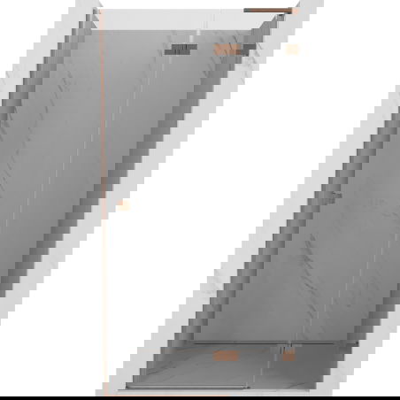 Mexen Lunar L Right-Swinging Shower Door 125 cm, Transparent, Brushed Copper - 834L-125-000-65-00-P