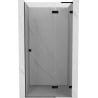 Mexen Lunar L 90 cm Right-Handed Hinged Shower Door, Transparent, Black - 834L-090-000-70-00-P