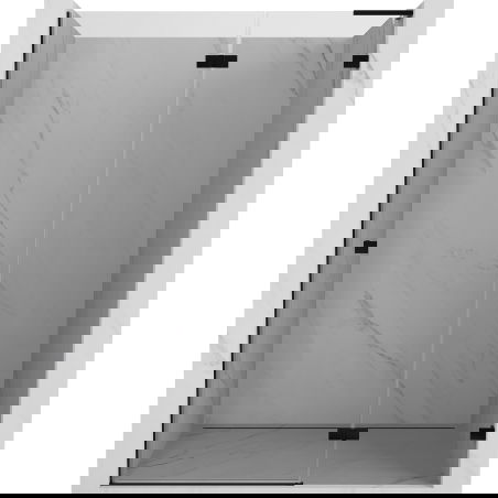 Mexen Lunar L right hinged shower door 135 cm, transparent, black - 834L-135-000-70-00-P