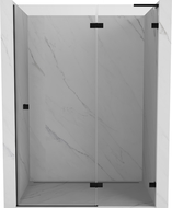 Mexen Lunar L right hinged shower door 135 cm, transparent, black - 834L-135-000-70-00-P