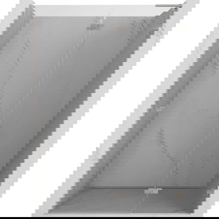 Mexen Lunar L Right-Hinged Shower Door 135 cm, Transparent, Brushed Nickel - 834L-135-000-97-00-P