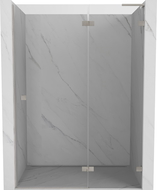 Mexen Lunar L right hinged shower door 140 cm, transparent, brushed nickel - 834L-140-000-97-00-P