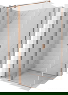 Mexen Mist T pivot shower cabin 95 x 75 cm, transparent, brushed copper - 8A4T-095-075-65-00