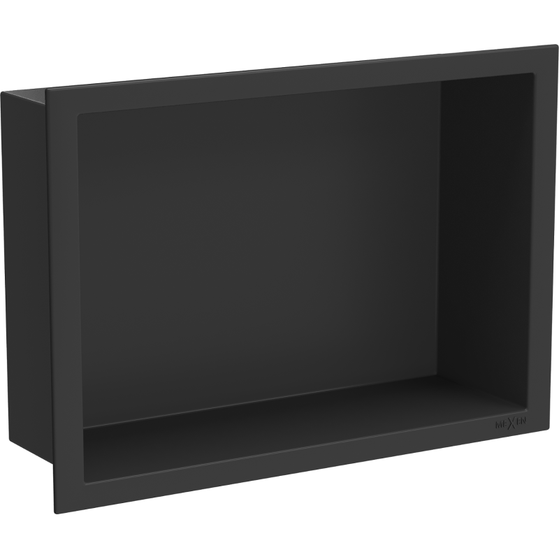 Mexen X-Wall-R recess shelf with flange 30 x 20 cm, black - 1970302010