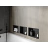 Mexen X-Wall-R recess shelf with flange 30 x 20 cm, black - 1970302010