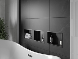 Mexen X-Wall-R recessed shelf with flange 30 x 20 cm, black - 1970302010