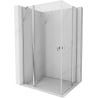 Mexen Mist Duo 115 x 95 cm Hinged Shower Enclosure, Transparent, Chrome - 8A4-115-095-01-00