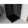 Mexen Rio square shower cabin 80 x 80 cm, graphite, black + Flat shower tray, black - 860-080-080-70-40-4070B
