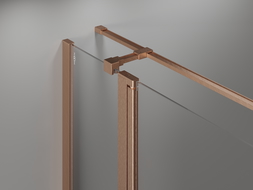 Mexen Mist T hinged shower cabin 90 x 90 cm, transparent, brushed copper - 8A4T-090-090-65-00