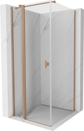 Mexen Mist T hinged shower cabin 90 x 90 cm, transparent, brushed copper - 8A4T-090-090-65-00