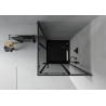 Mexen Rio square shower cabin 80 x 80 cm, graphite, black + Flat shower tray, black - 860-080-080-70-40-4070B