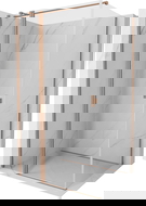 Mexen Mist T 120 x 90 cm Pivot Shower Enclosure, Transparent, Brushed Copper - 8A4T-120-090-65-00