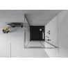 Mexen Rio square shower cubicle 70 x 70 cm, Transparent, Chrome + shower tray Flat, Black - 860-070-070-01-00-4070