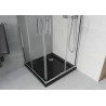 Mexen Rio square shower cabin 70 x 70 cm, transparent, chrome + Flat tray, black - 860-070-070-01-00-4070
