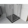 Mexen Rio square shower cabin 70 x 70 cm, frost, chrome + Flat, black tray - 860-070-070-01-30-4070