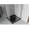 Mexen Rio square shower cabin 70 x 70 cm, frost, chrome + Flat tray, black - 860-070-070-01-30-4070