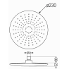 Mexen D-67 Shower Head 22 cm, White/Chrome - 79767-00