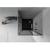 Mexen Rio square shower cabin 70 x 70 cm, graphite, chrome + Flat shower tray, black - 860-070-070-01-40-4070