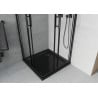 Mexen Rio square shower cubicle 70 x 70 cm, Transparent, Black + shower tray Flat, Black - 860-070-070-70-00-4070B