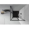 Mexen Rio square shower cubicle 70 x 70 cm, Transparent, Black + shower tray Flat, Black - 860-070-070-70-00-4070B