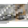 Mexen Rio square shower cubicle 70 x 70 cm, Transparent, Gold + shower tray Flat, Black- 860-070-070-50-00-4070G