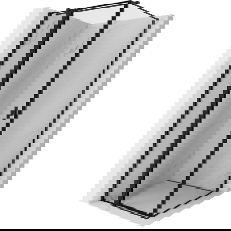 Mexen Mist T Hinged Shower Enclosure Left 100 x 100 cm, Black Frame, Black - 8A4T-100-100-70-70-L