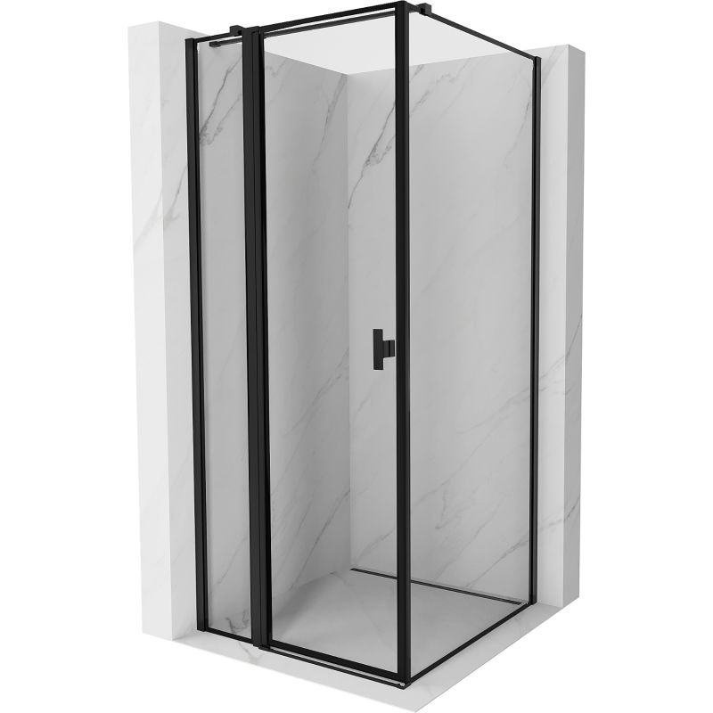 Mexen Mist T shower enclosure left swing 120 x 120 cm, black frame, black - 8A4T-120-120-70-70-L