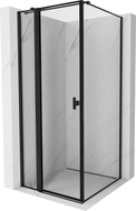 Mexen Mist T shower enclosure left swing 120 x 120 cm, black frame, black - 8A4T-120-120-70-70-L