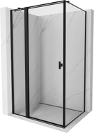 Mexen Mist T hinged shower enclosure left 80 x 75 cm, black frame, black - 8A4T-080-075-70-70-L