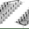 Mexen Mist T shower enclosure pivot left 100 x 85 cm, black frame, black - 8A4T-100-085-70-70-L