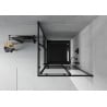 Mexen Rio square shower enclosure 70 x 70 cm, black stripes, black + Flat tray, black - 860-070-070-70-20-4070B